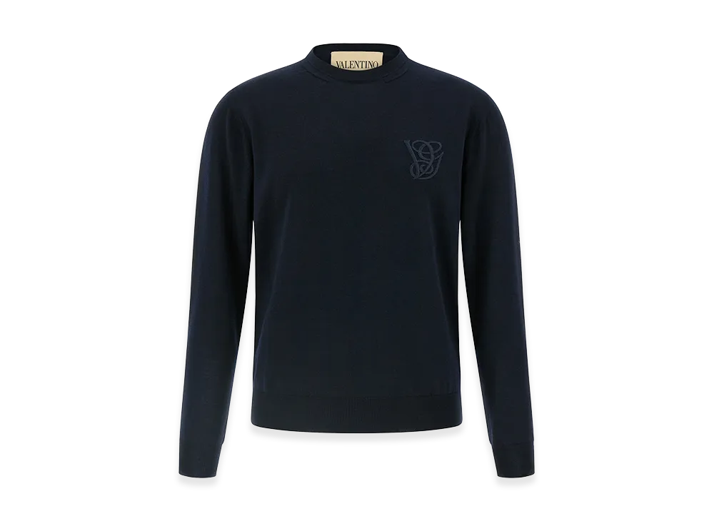 Valentino Garavani Logo Embroidery Sweater "Blue"