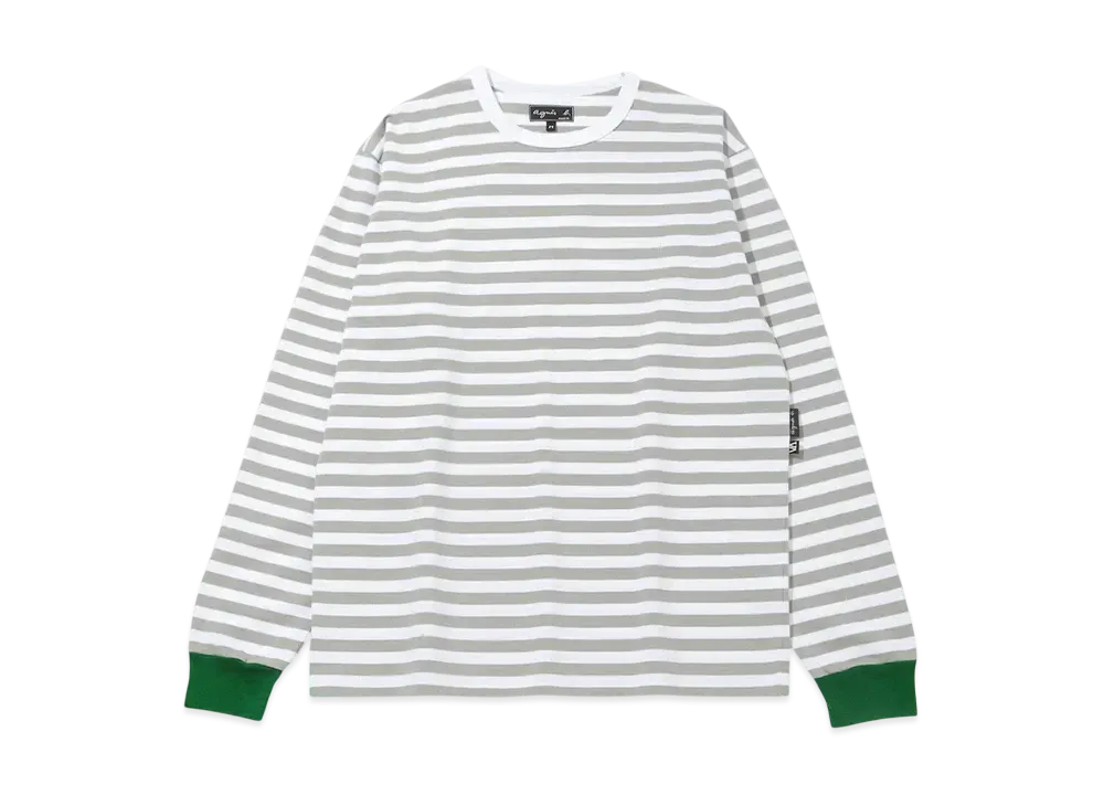 V.A. Fragment x agnes b. Border LS Tee "White/Grey"