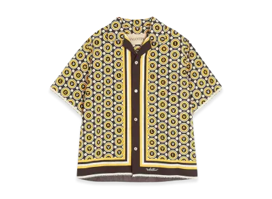 Valentino Bulles-Royales Print Bowling Shirt "Multicolor"
