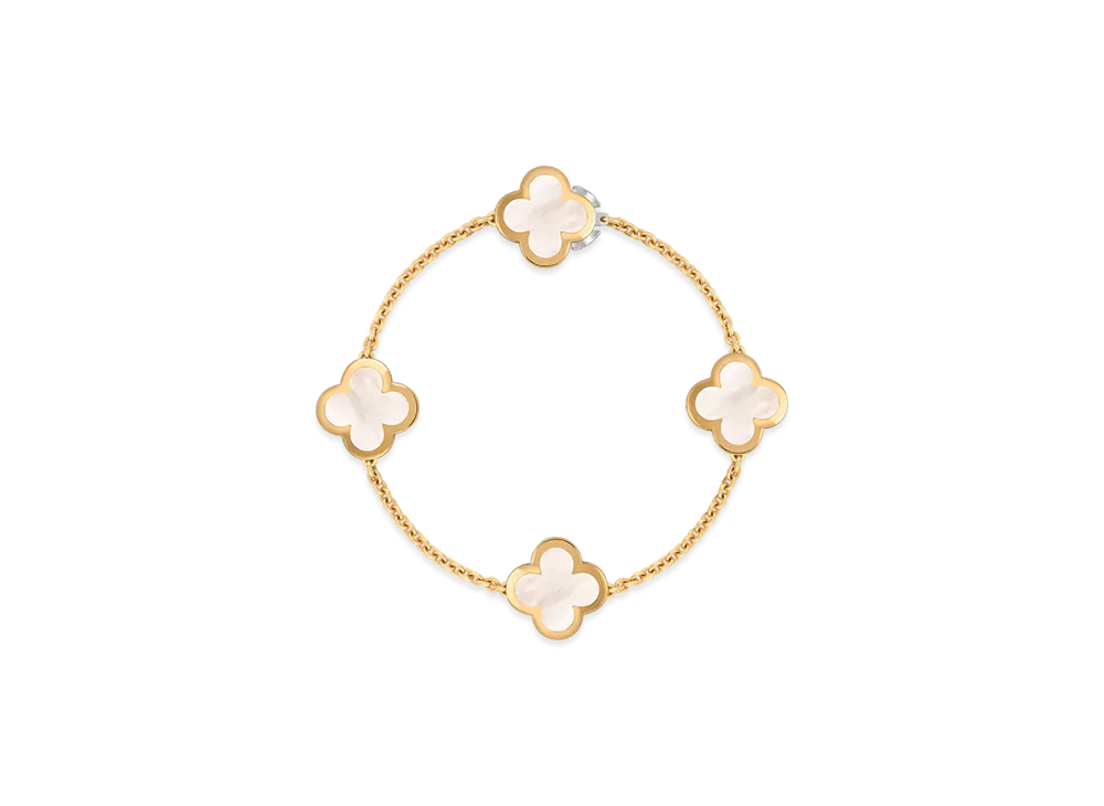 Van Cleef & Arpels Pure Alhambra bracelet 4 motifs "18K Yellow gold/Mother-of-pearl"