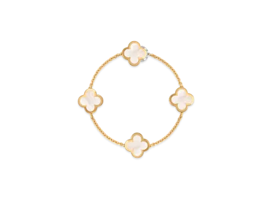 Van Cleef & Arpels Pure Alhambra bracelet 4 motifs "18K Yellow gold/Mother-of-pearl"