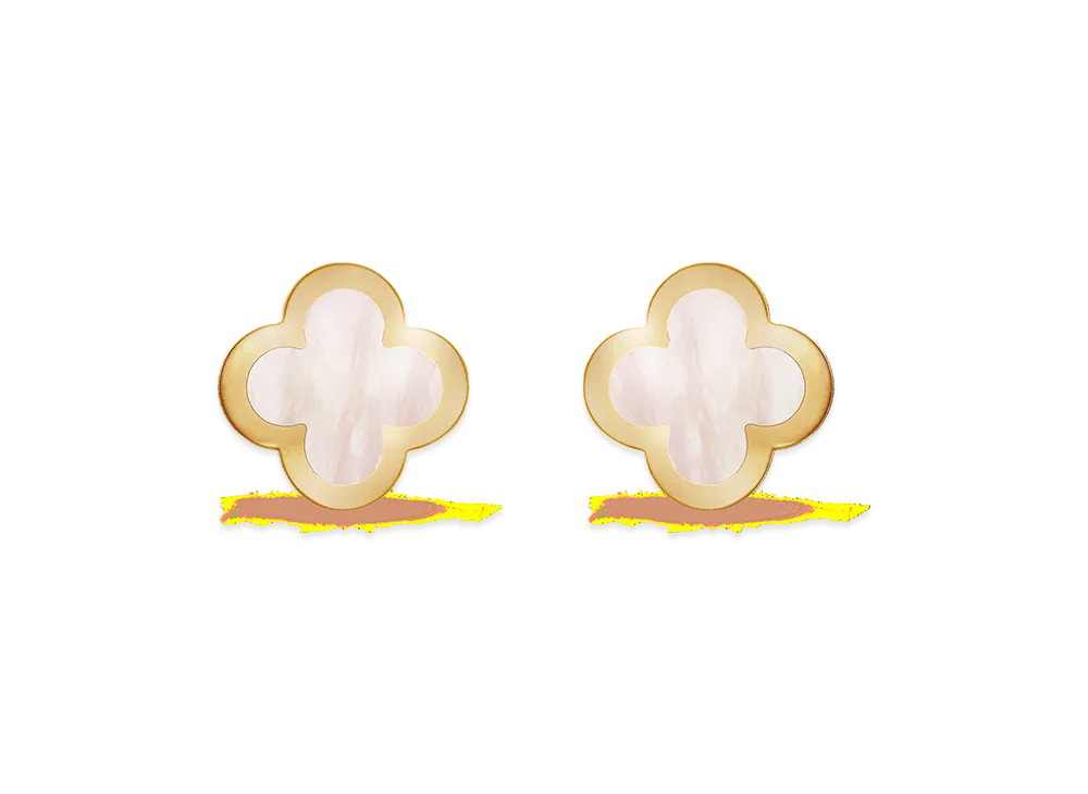 Van Cleef & Arpels Pure Alhambra earrings "18K Yellow gold/Mother-of-pearl"