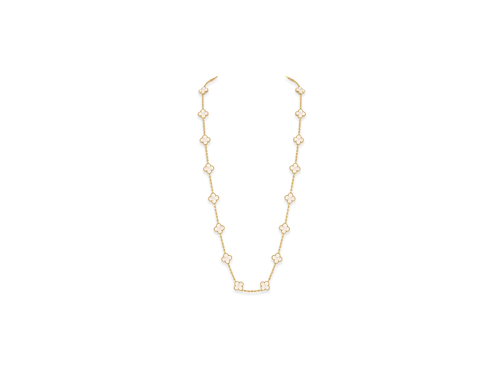 Van Cleef & Arpels Vintage Alhambra long necklace 20 motifs "18K Yellow Gold/Mother of Pearl"
