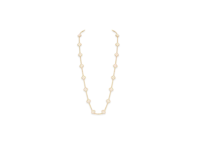 Van Cleef & Arpels Vintage Alhambra long necklace 20 motifs "18K Yellow Gold/Mother of Pearl"