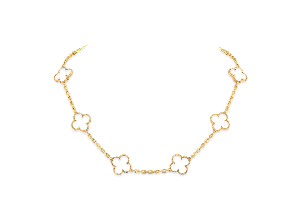 Van Cleef & Arpels Vintage Alhambra necklace 10 motifs "18K Yellow gold/Onyx"