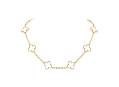 Van Cleef & Arpels Vintage Alhambra necklace 10 motifs "18K Yellow gold/Onyx"