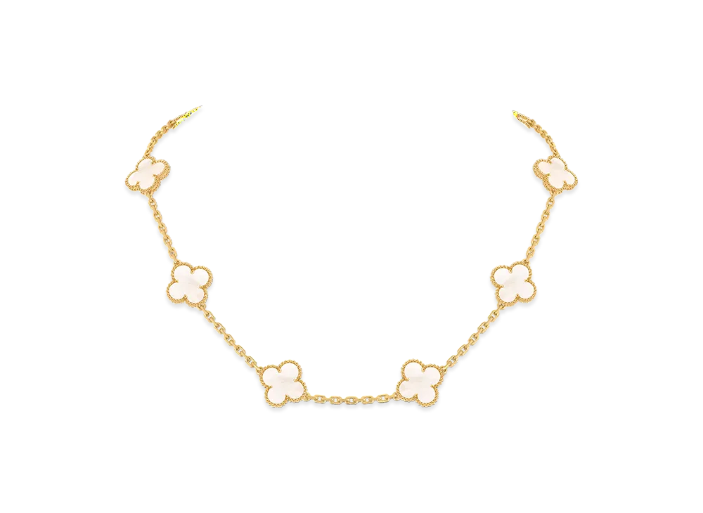 Van Cleef & Arpels Vintage Alhambra necklace 10 motifs "18K Yellow Gold/Mother of Pearl"