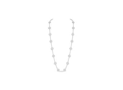 Van Cleef & Arpels Vintage Alhambra long necklace 20 motifs "18K White gold/Diamond"