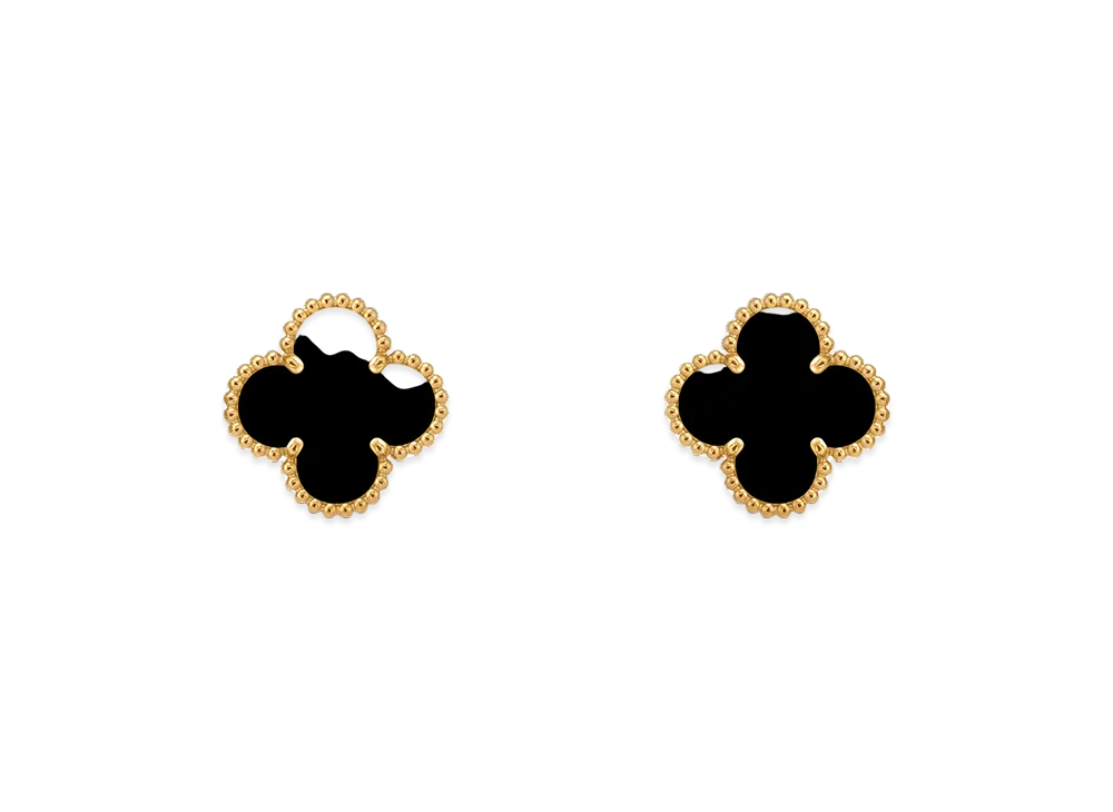 Van Cleef & Arpels Vintage Alhambra earrings "18K Yellow gold/Onyx"