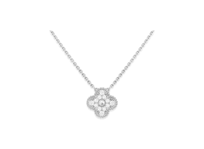 Van Cleef & Arpels Vintage Alhambra pendant "18K White gold/Diamond"