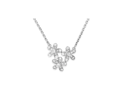 Van Cleef & Arpels Socrates pendant 3 flowers "18K White gold/Diamond"