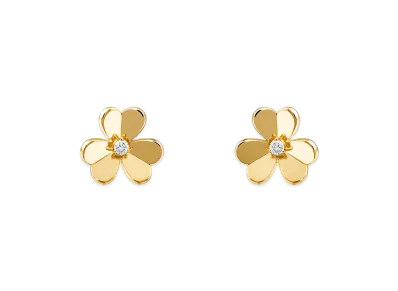 Van Cleef & Arpels Frivole earrings small model "18K Yellow gold/Diamond"