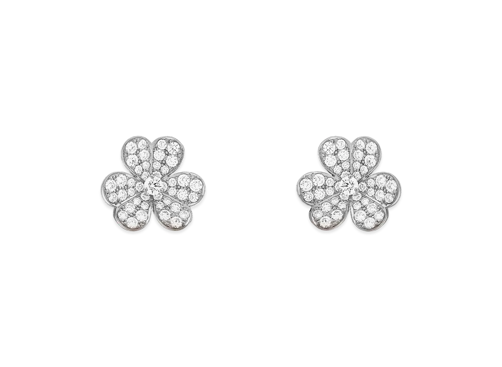 Van Cleef & Arpels Frivole earrings small model "18K White gold/Diamond"