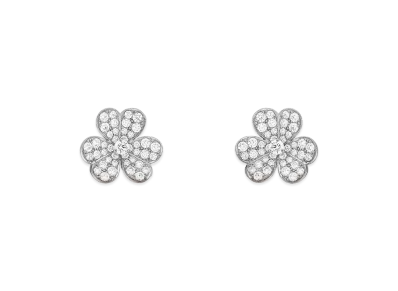 Van Cleef & Arpels Frivole earrings small model "18K White gold/Diamond"