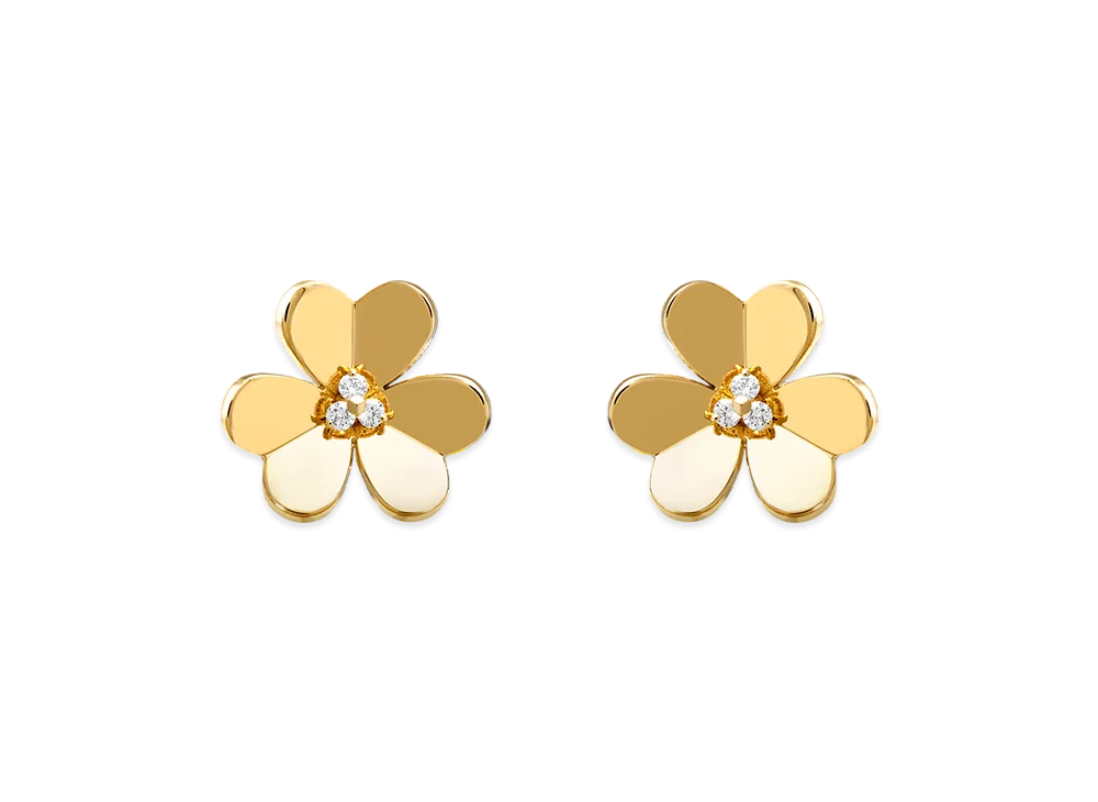 Van Cleef & Arpels Frivole earrings large model "18K Yellow gold/Diamond"