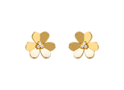 Van Cleef & Arpels Frivole earrings large model "18K Yellow gold/Diamond"