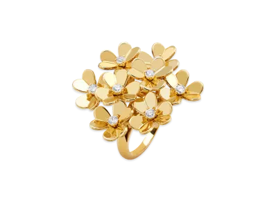 Van Cleef & Arpels Frivole ring 8 flowers "18K Yellow gold/Diamond"