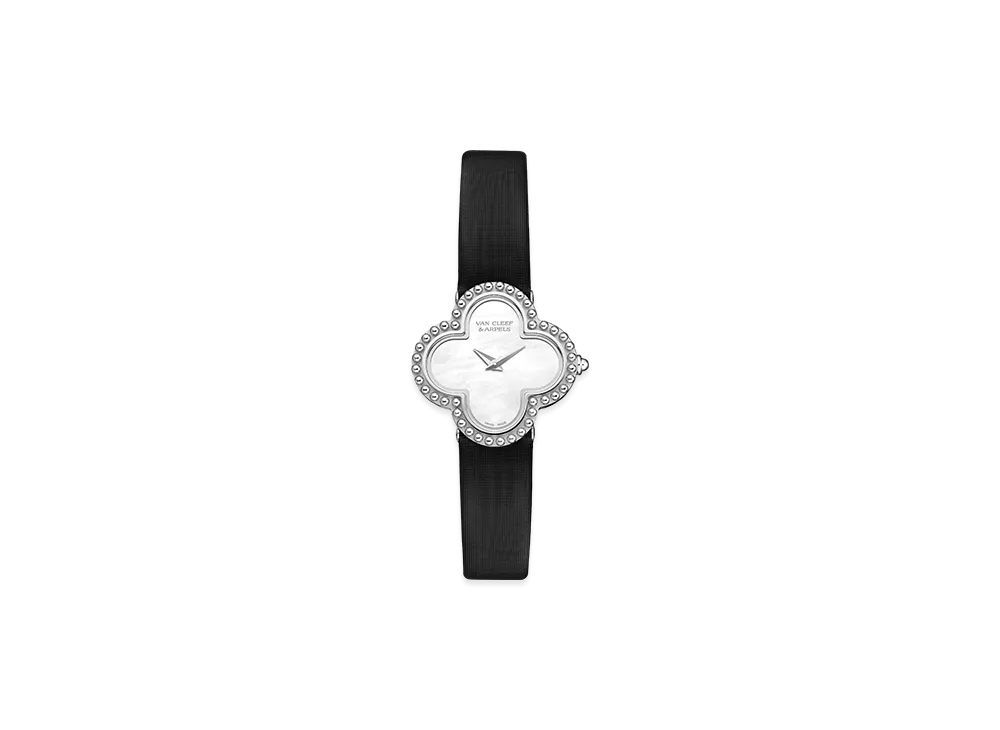 Van Cleef & Arpels Alhambra small model watch "18K White gold/Mother-of-pearl"