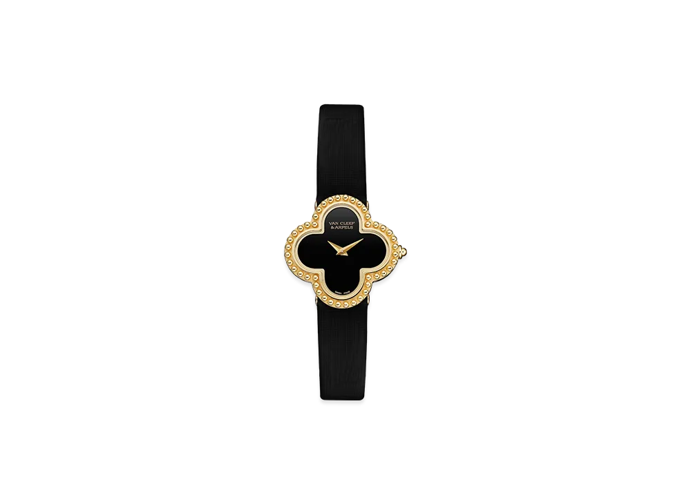 Van Cleef & Arpels Alhambra small model watch "18K Yellow gold/Onyx"
