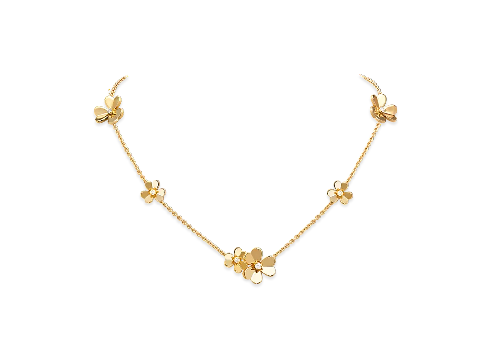 Van Cleef & Arpels Frivole necklace 9 flowers "18K Yellow gold/Diamond"