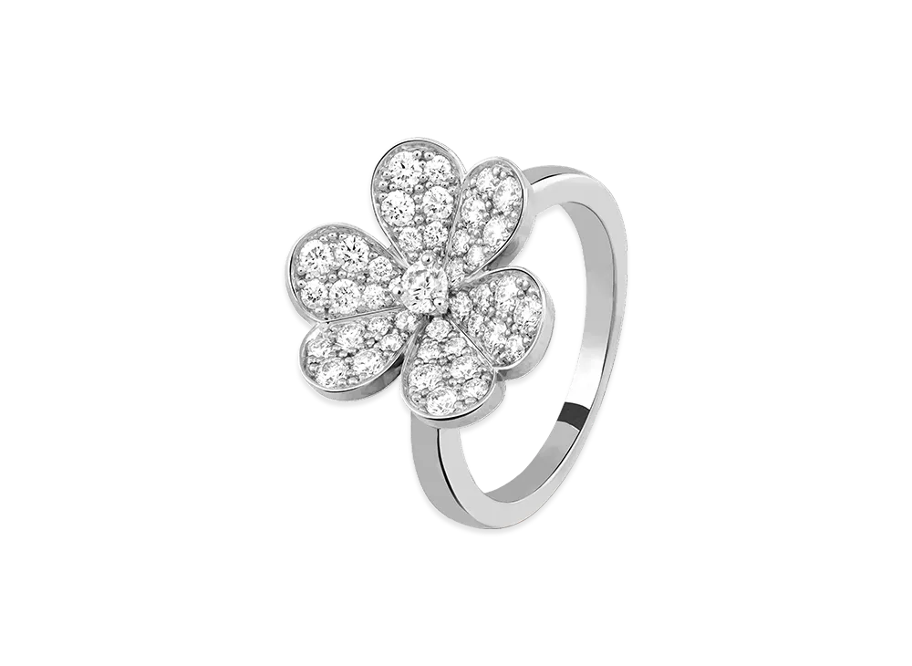 Van Cleef & Arpels Frivole ring 1 flower "18K White gold/Diamond"