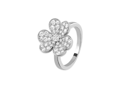 Van Cleef & Arpels Frivole ring 1 flower "18K White gold/Diamond"