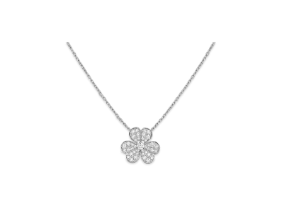 Van Cleef & Arpels Frivole pendant small model "18K White Gold/Diamond"