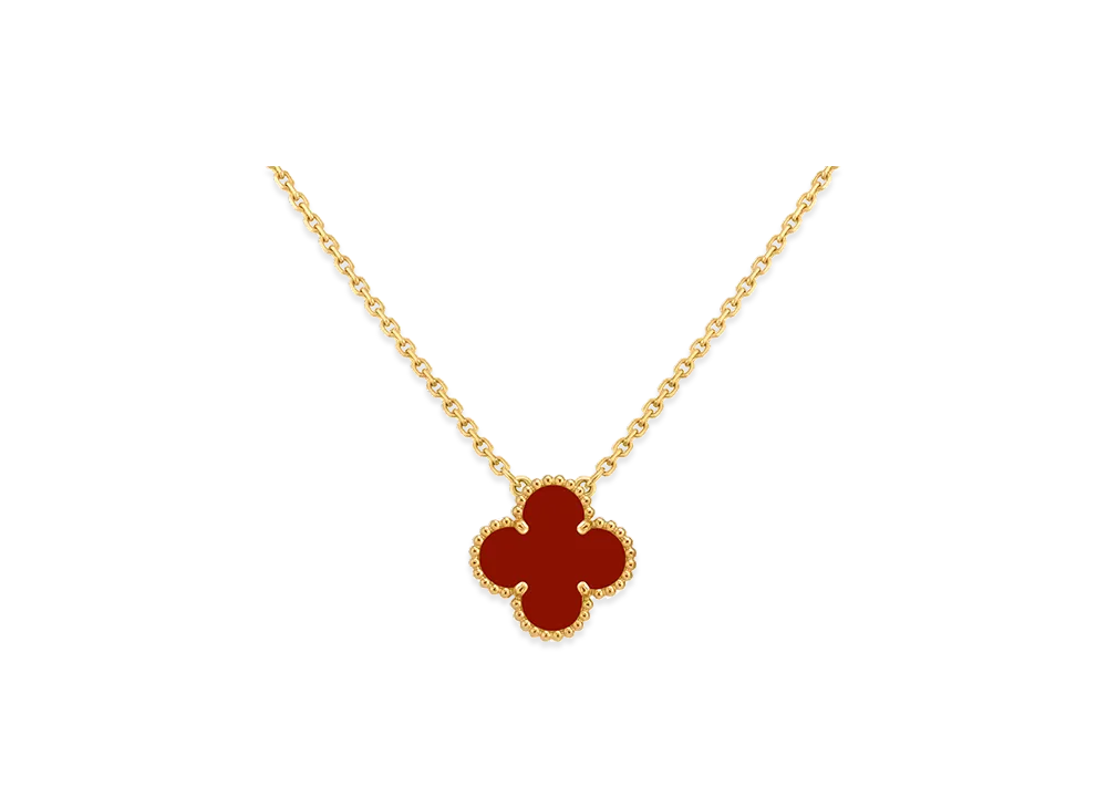 Van Cleef & Arpels Vintage Alhambra pendant "18K Yellow gold/Carnelian"