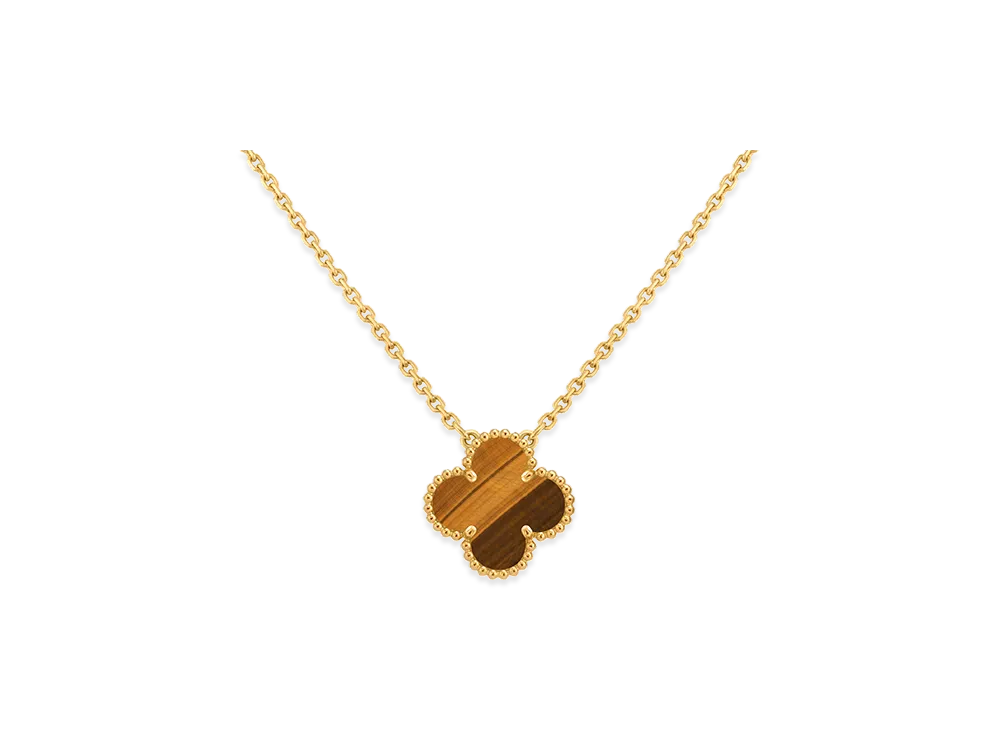 Van Cleef & Arpels Vintage Alhambra pendant "18K Yellow gold/Tiger's eye"