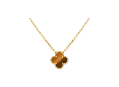 Van Cleef & Arpels Vintage Alhambra pendant "18K Yellow gold/Tiger's eye"