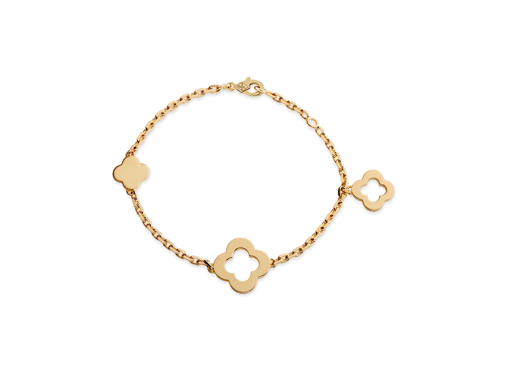 Van Cleef & Arpels Byzantine Alhambra bracelet 3 motifs "18K Yellow gold"