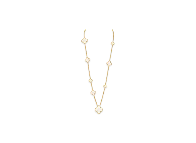 Van Cleef & Arpels Magic Alhambra long necklace 11 motifs "18K Yellow gold/Mother-of-pearl"