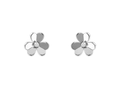 Van Cleef & Arpels Frivole earrings small model "18K White gold/Diamond"