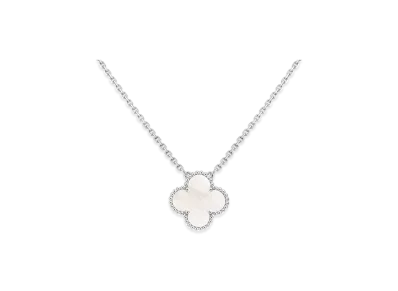 Van Cleef & Arpels Vintage Alhambra pendant "18K White Gold/Mother of Pearl"