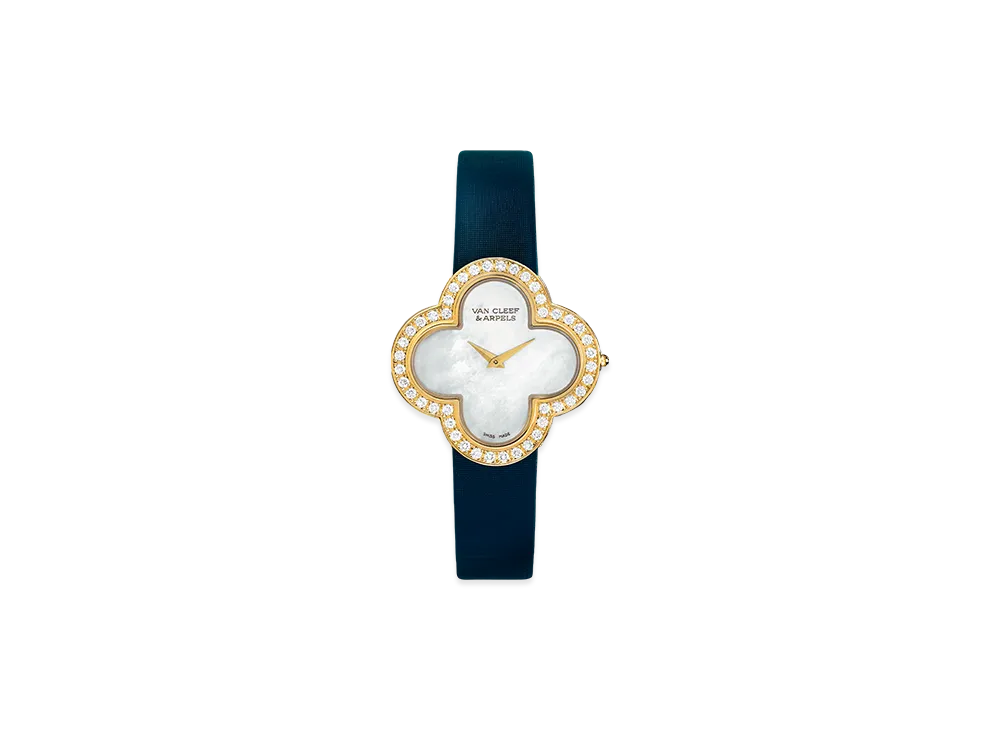 Van Cleef & Arpels Alhambra medium model watch "18K Yellow gold/Diamond/Mother-of-pearl"