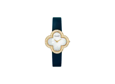 Van Cleef & Arpels Alhambra medium model watch "18K Yellow gold/Diamond/Mother-of-pearl"