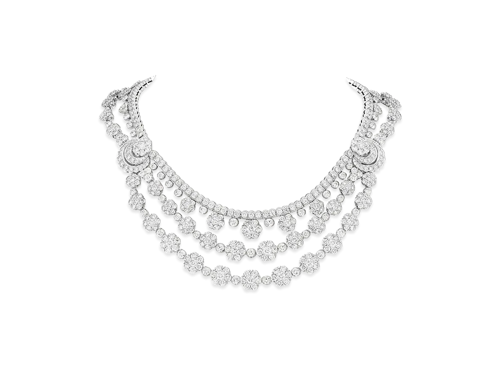 Van Cleef & Arpels Snowflake transformable necklace "18K White gold/Diamond"