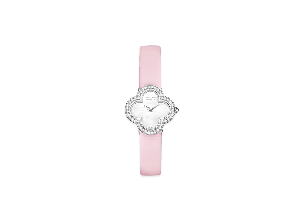 Van Cleef & Arpels Alhambra small model watch "18K White gold/Diamond/Mother-of-pearl"