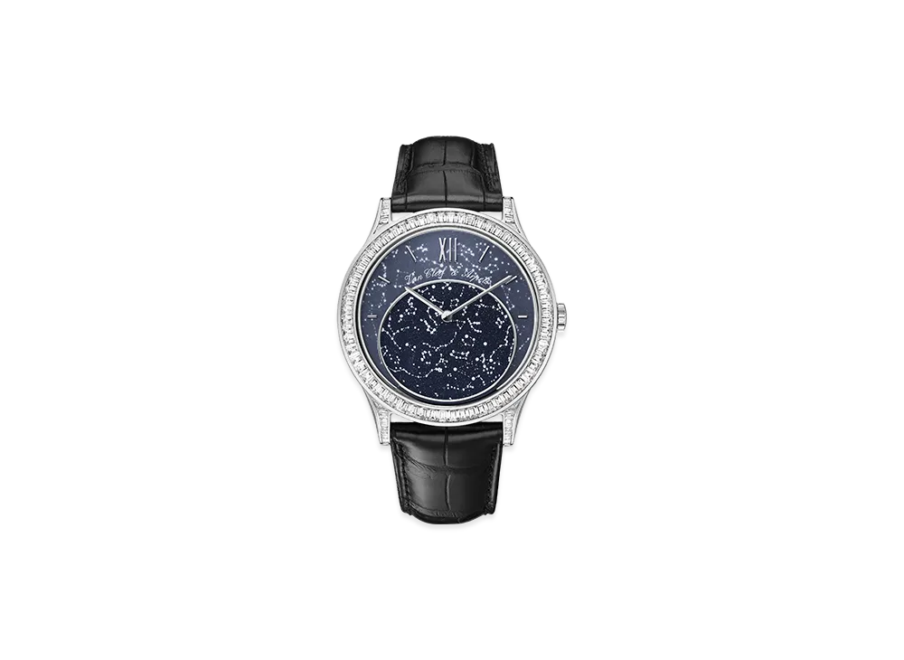 Van Cleef & Arpels Midnight in Paris watch "18K White gold/Aventurine/Quartz/Diamond/Meteorite"