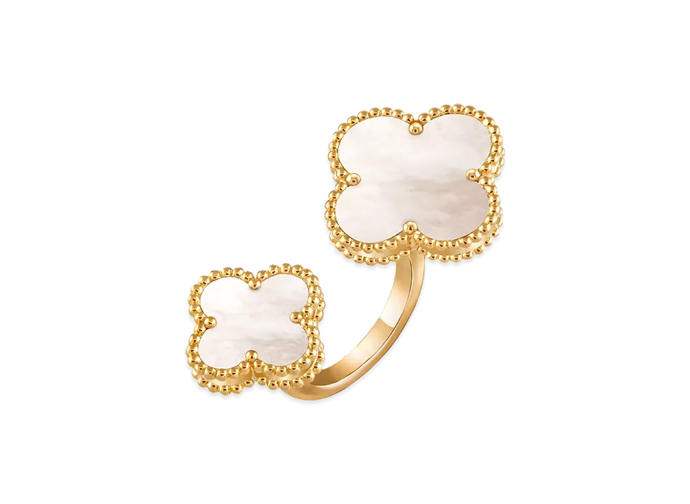 Van Cleef & Arpels Magic Alhambra Entre les Doigts ring "18K Yellow gold/Mother-of-pearl"