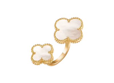 Van Cleef & Arpels Magic Alhambra Entre les Doigts ring "18K Yellow gold/Mother-of-pearl"