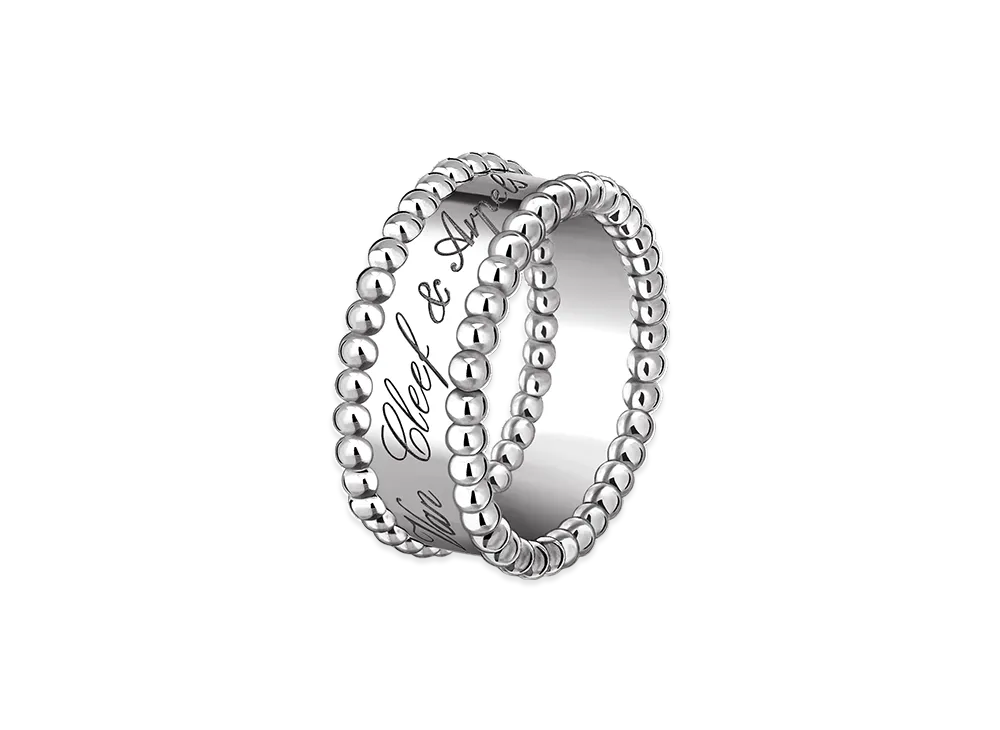 Van Cleef & Arpels Perlee signature ring "18K White gold"