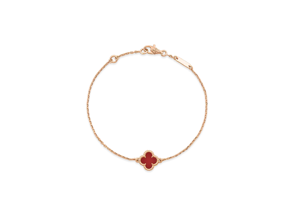 Van Cleef & Arpels Sweet Alhambra bracelet "18K Rose gold/Carnelian"