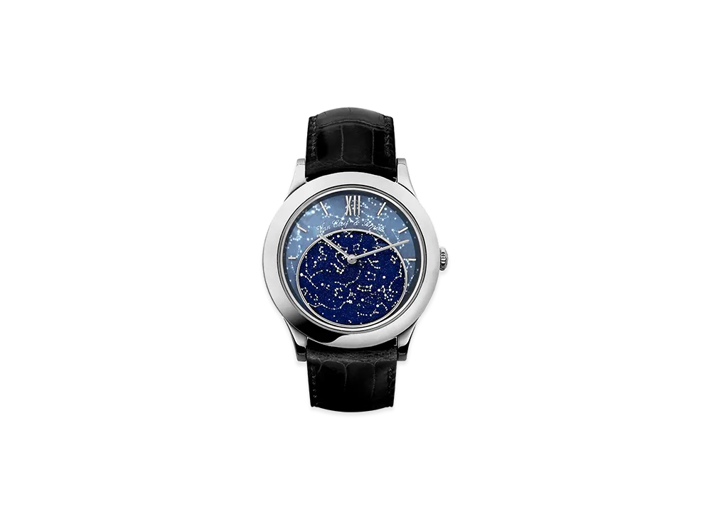 Van Cleef & Arpels Midnight in Paris watch "18K White gold/Aventurine/Quartz/Meteorite"