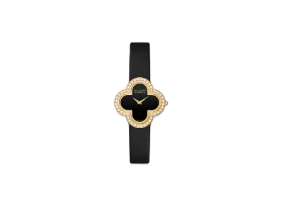 Van Cleef & Arpels Alhambra medium model watch "18K Yellow gold/Onyx/Diamond"