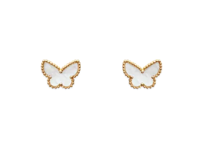 Van Cleef & Arpels Sweet Alhambra Papillon earrings "18K Yellow gold/Mother-of-pearl"