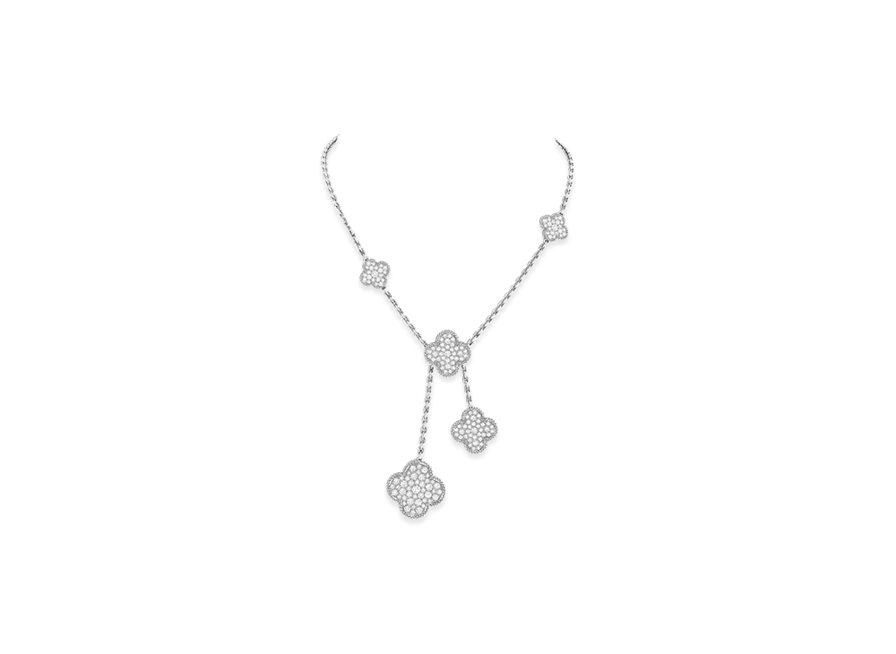 Van Cleef & Arpels Magic Alhambra necklace 6 motifs "18K White Gold/Diamond"