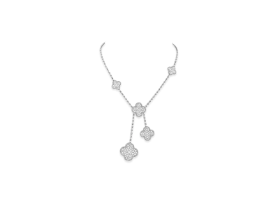 Van Cleef & Arpels Magic Alhambra necklace 6 motifs "18K White Gold/Diamond"