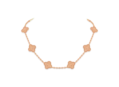 Van Cleef & Arpels Vintage Alhambra necklace 10 motifs "18K Rose gold"