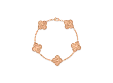Van Cleef & Arpels Vintage Alhambra bracelet 5 motifs "18K Rose gold"